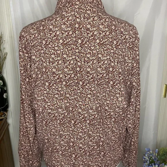 New, Members Mark, floral, quarter zip, Travel Pullover - Picture 8 of 10